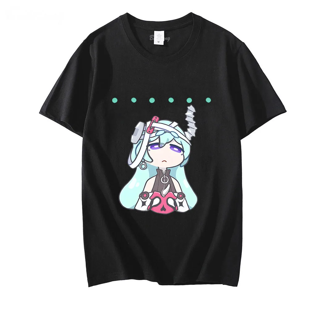 MiHoYo Honkai Impact 3rd Hot Game T-shirts MEN Speechless Ellipsis T Shirts 100% Cotton Tshirts Spring and Summer Short Sleeve