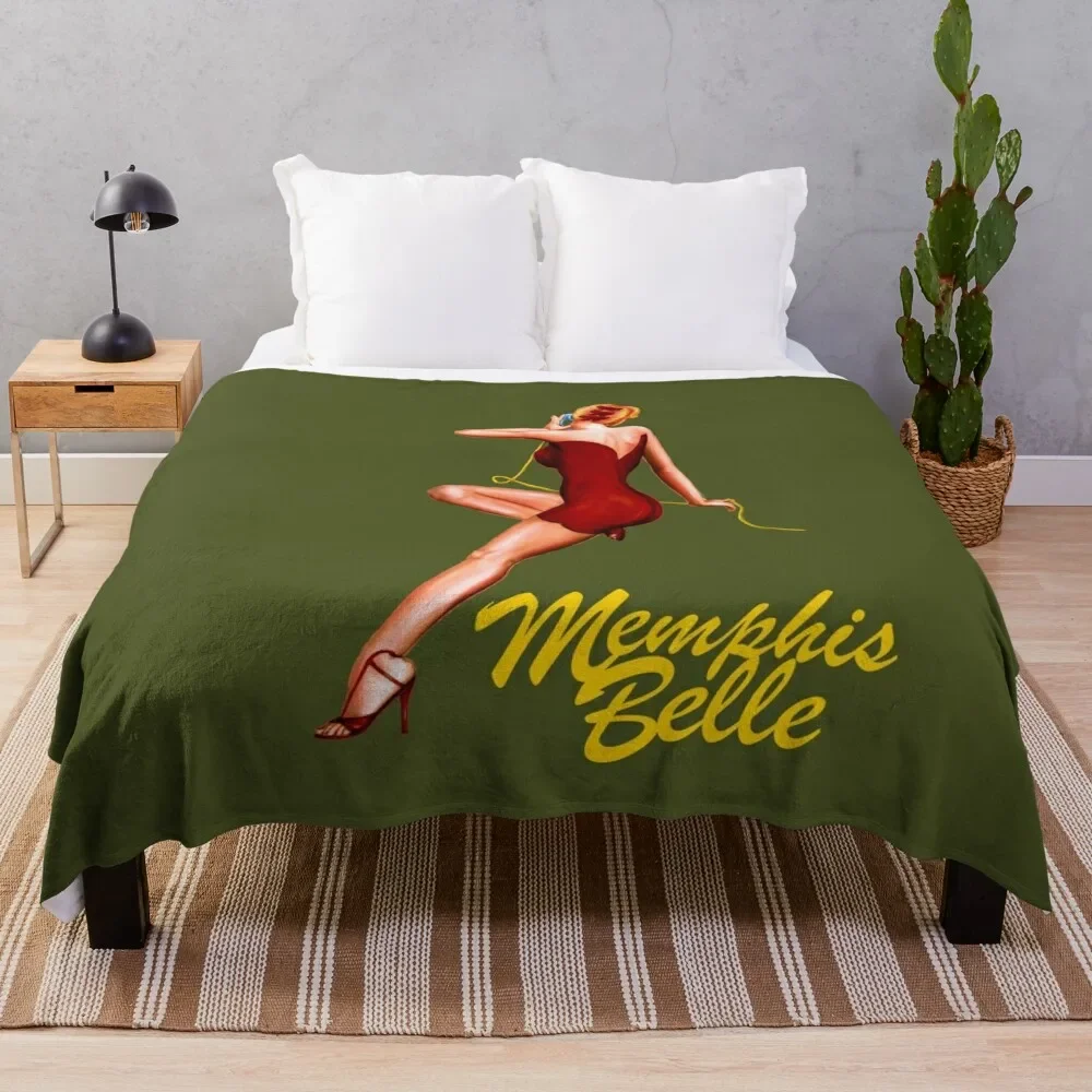

Memphis Belle Throw Blanket Cozy Light Blanket for Travel Camping Picnic