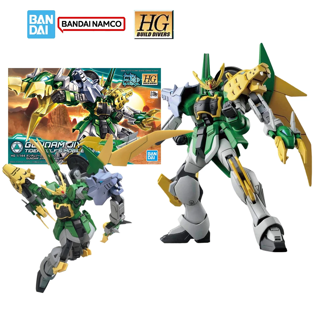 

Bandai HGBD 1/144 Gundam Model Kit Anime Figures Gundam Jiyan Altron Tigerwolf's Mobile Suit Action Figure Joints Movable Model