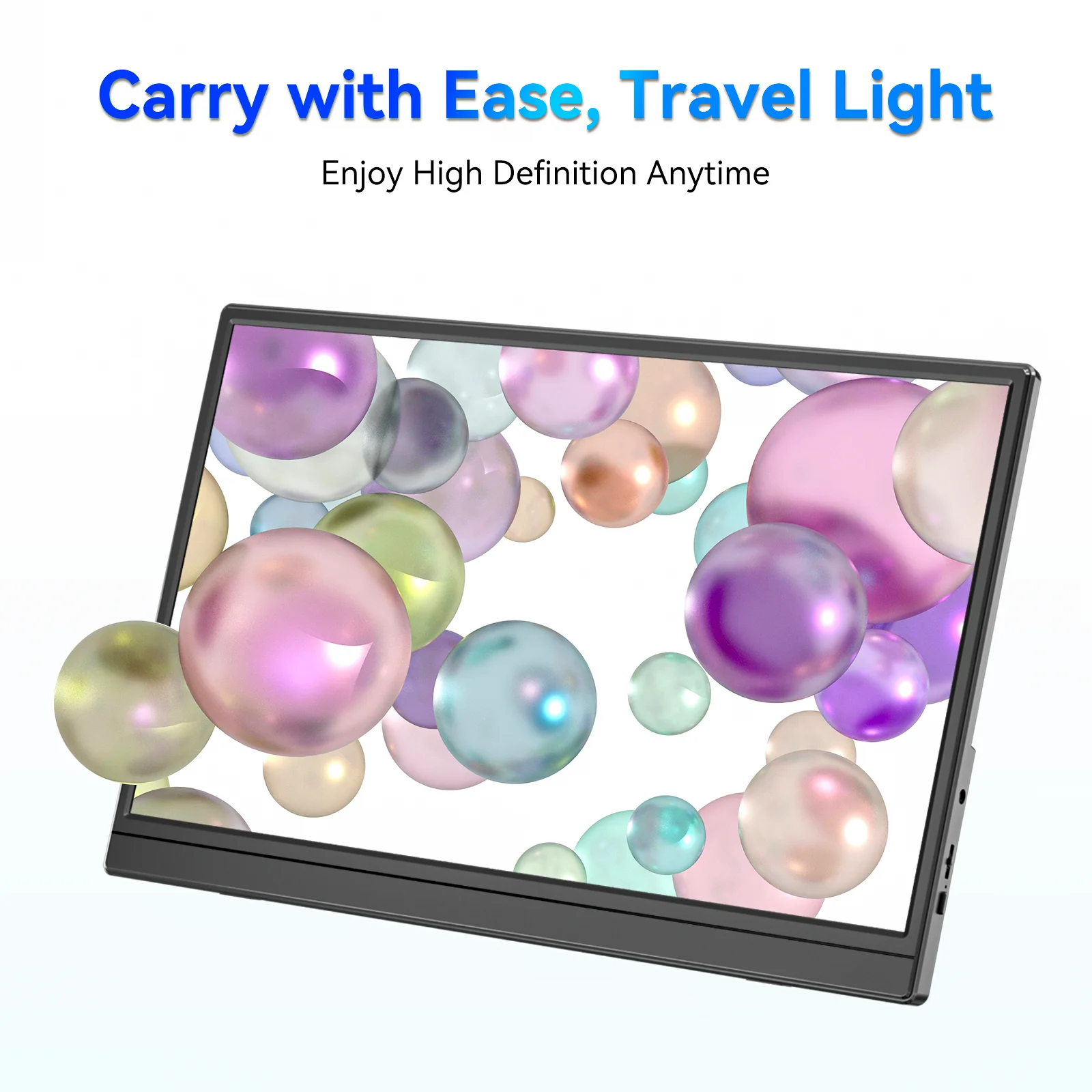 VEOUT 15.6" FHD 1080P IPS Portable Monitor - 60Hz USB-C HDMI External Gaming Screen, Second Display for Laptop/PC/Mac/PS5/Switch