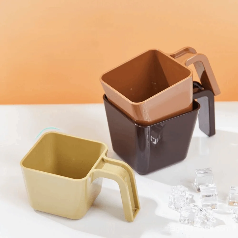 

Multiple Sizes Square Shape Ice Scoop 350/470/590ML Food Grades Ice Shovel Thicken Multi-functional Measuring Cup Commercial Use