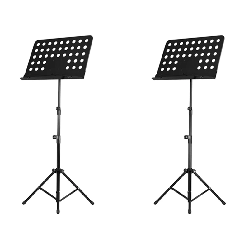 

New 2X Portable Metal Music Stand Detachable Musical Instruments For Piano Violin Guitar Sheet Music Guitar Parts