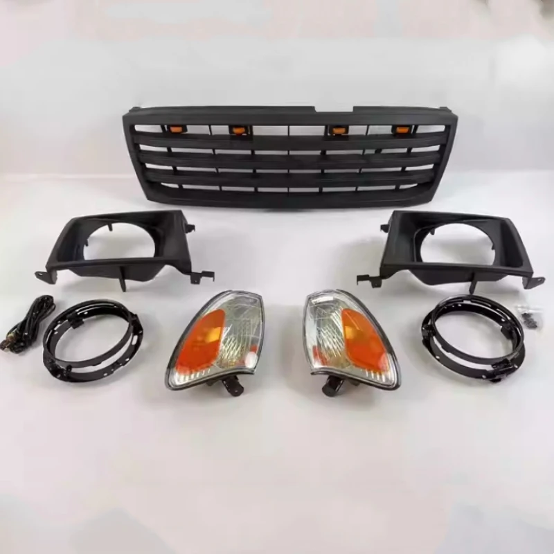 Front Grille Headlight Frame Coner Light for Toyota Land Cruiser LC100 Modified New Style Bumper Net Body Kit Car Accessories