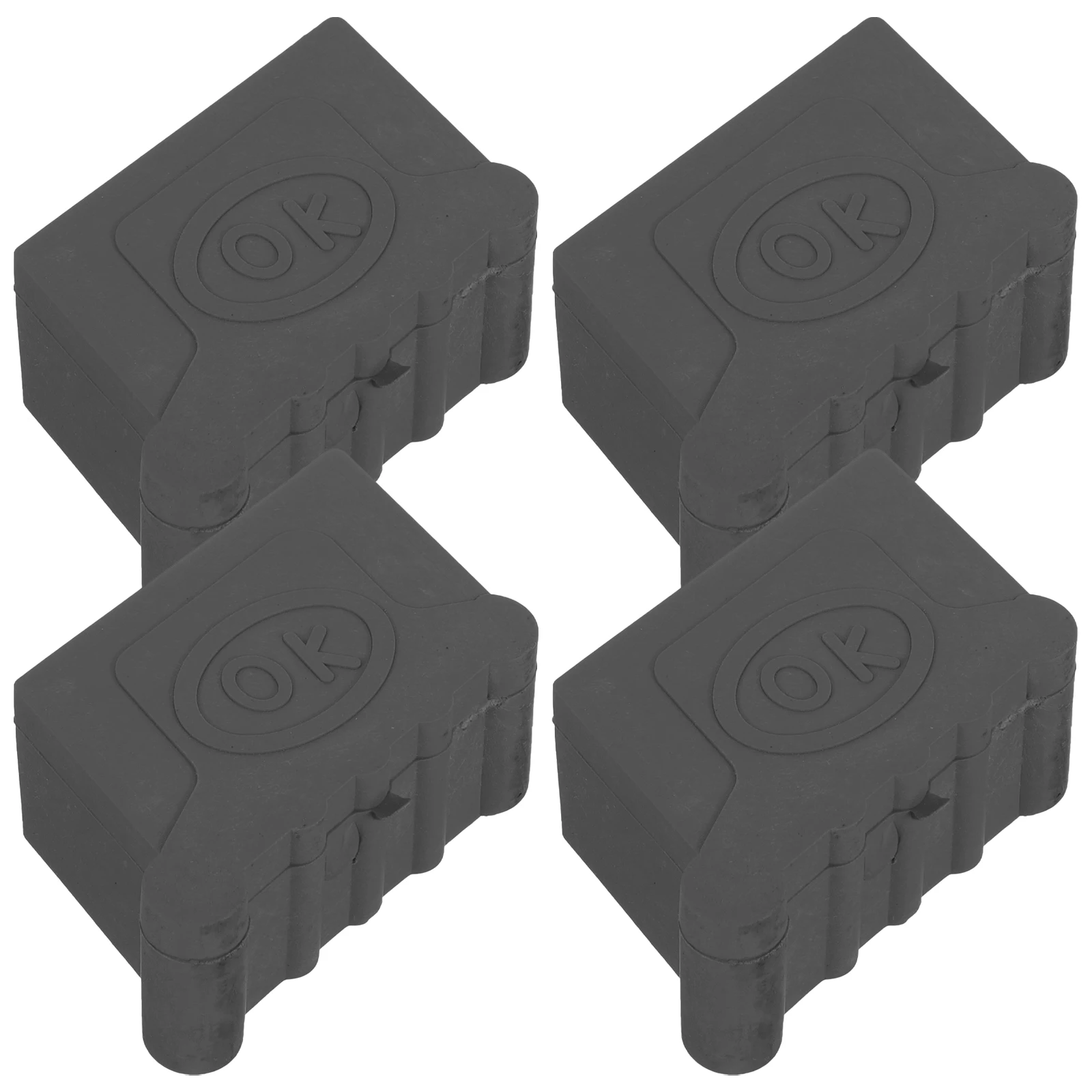

4pcs Ladder Feet Cover Rubber Nonslip Protective Pads Replacement Foot Caps Durable Anti Skid Design Deep Ridges Construction