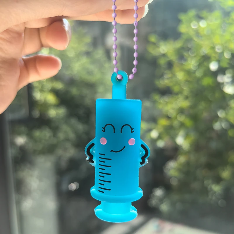 Cartoon Ampoule Bottle Opener Keychain Syringe-Shaped Cutter Nurse Doctor Ampoule Bottle Opener Aid Medication Vial Breaker Tool