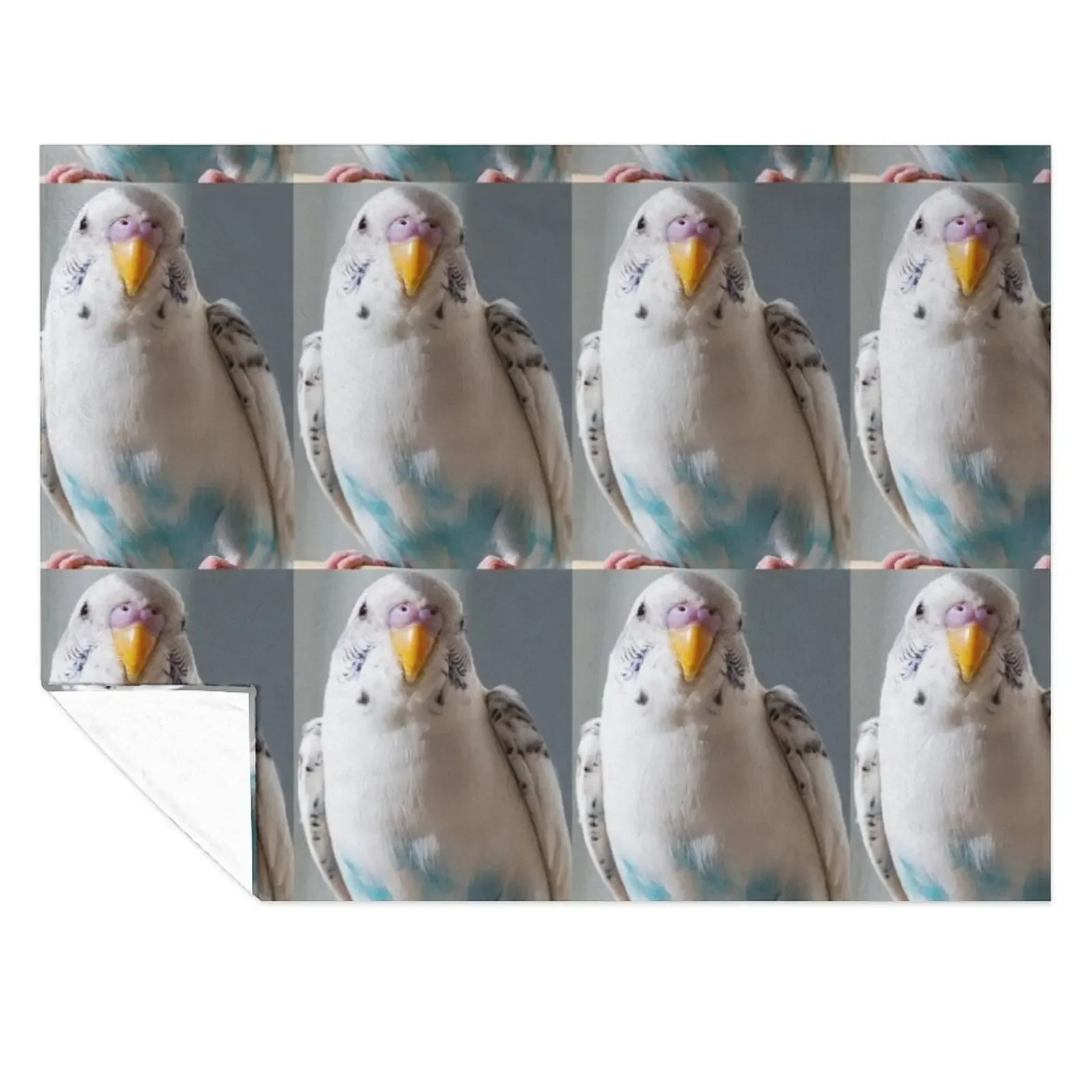 

White and Blue Parakeet Throw Blanket warm for winter Blankets For Bed blankets ands for sofa Blankets