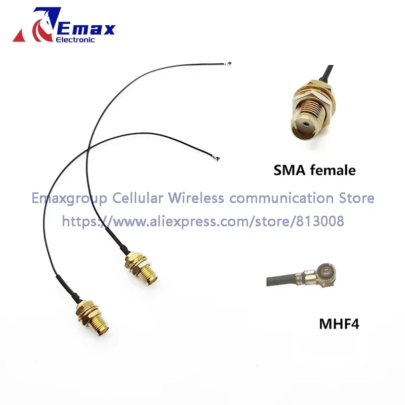 10pcs MHF4 To SMA Female RF Transfer Cable Pigtail For M.2 Module RM520GN-GL FM350-GL EM160R-GL FM190-GL SIM7600G-H