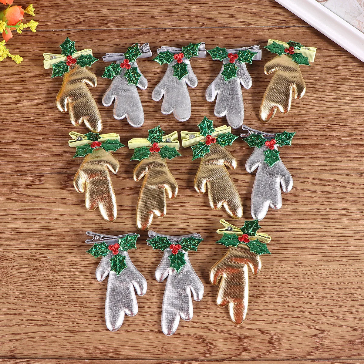 

6Pair Cute Antlers Shape Hair Clips Baby Girls Barrette Headwear Silver Golden Perfect Gift for Birthday Anniversaries