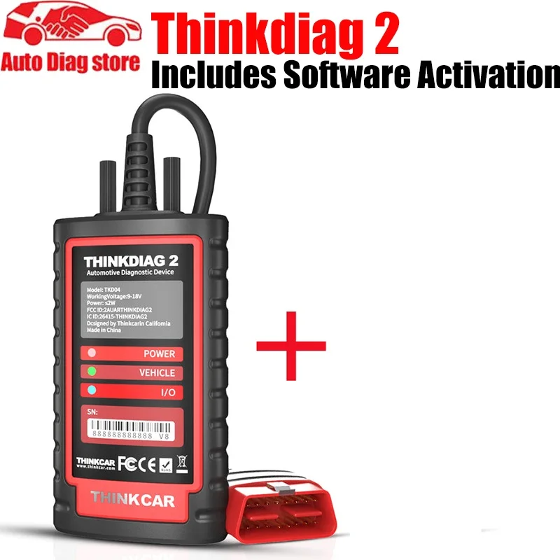 Original Thinkdiag 2 All System Diagnostic Tool Supports CAN FD Protocols THINKCAR Thinkdiag2 Include activation