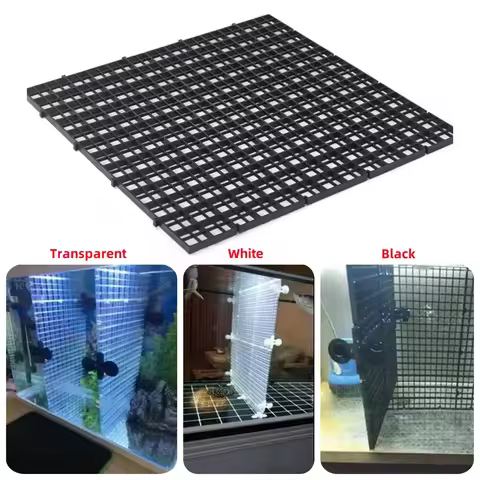 30x15cm Aquarium Multi Function Grid Plate Fish Tank Bottom Filter Grid 1cm Mesh Fish Isolation Board Decoration Stone Pad 2Pcs