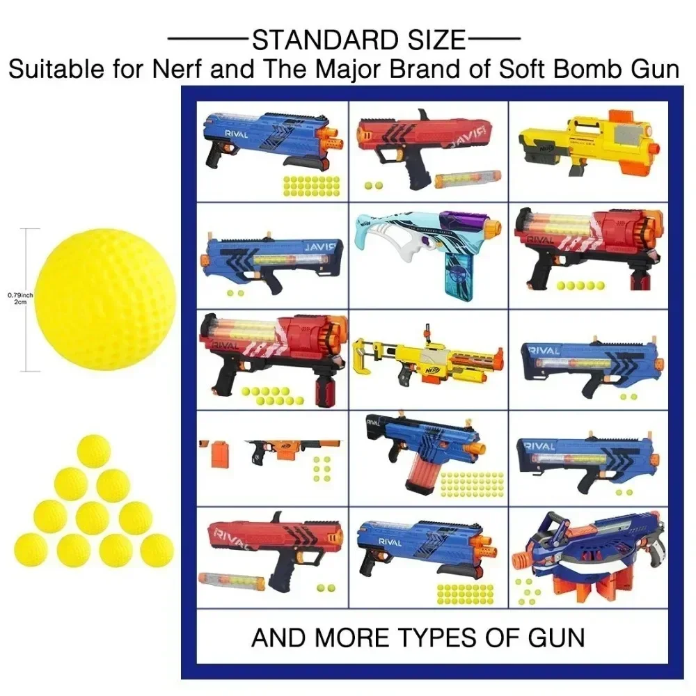 Soft Green Bullets Ball para Nerf Rival, Zeus, Apollo, Toys Gun, Round Dardos, Children's Gift