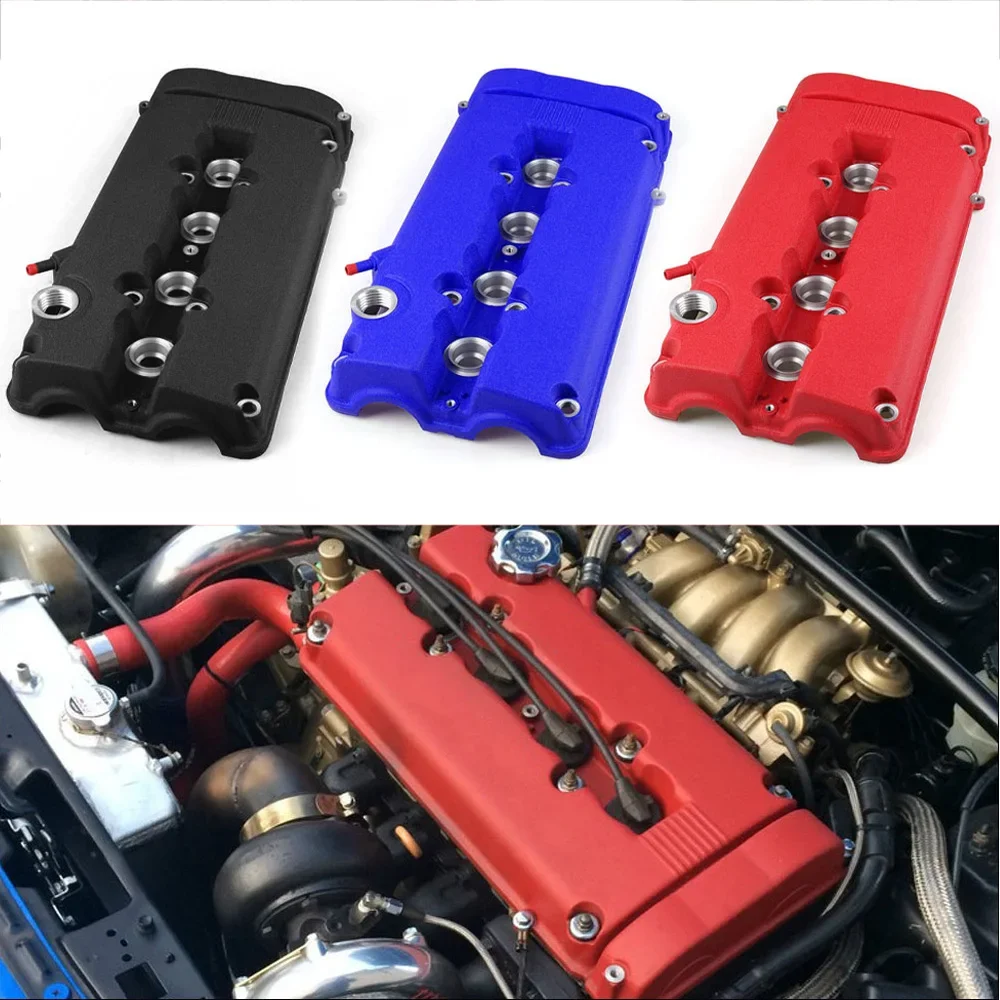 Rocker Valve Chamber Cover High Quality Aluminum Engine Cover For Honda Civic B16 B17 B18 VTEC B18C GSR with logo