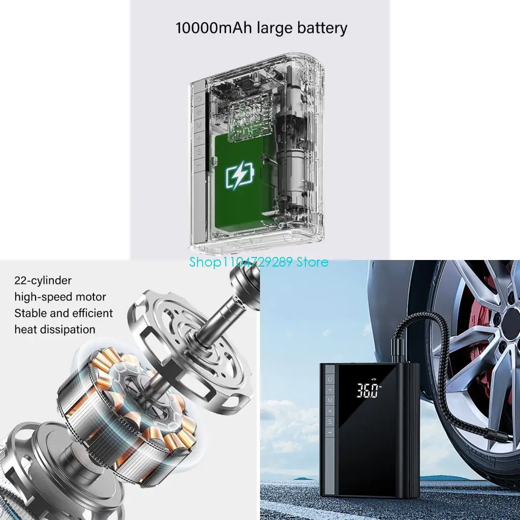 

D8KE беспроводные автомобильные воздушные насосы надувные компрессор Digital Electric Portable 80W