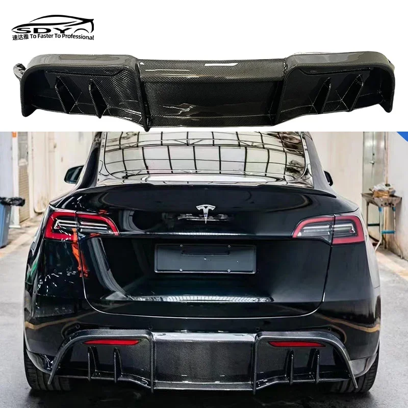 

MODEL Y AD Style Carbon Fiber Rear Diffuser Rear Bumper Lip Rear Splitter For Tesla MODEL Y