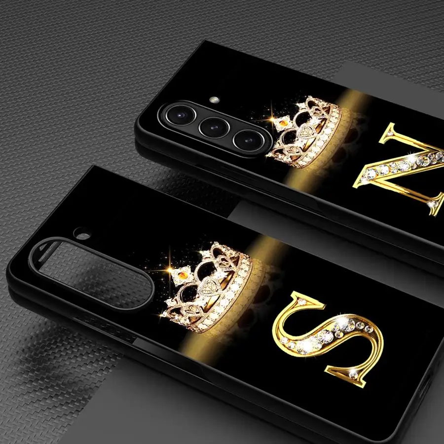 Case for Samsung Galaxy Z Fold 8 Ultra ZFold4 ZFold7 ZFold6 ZFold5 ZFold3 7 6 5 4 3 Phone Shell Funda Diamond Crown