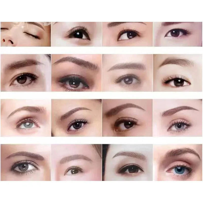 إبر الوشم للماكياج الدائم ، Microblading ، قلم التطريز ، شكل U ، 18 دبابيس ، شفرة سوداء ، الحاجب والشفاه ، 0.18 مللي متر