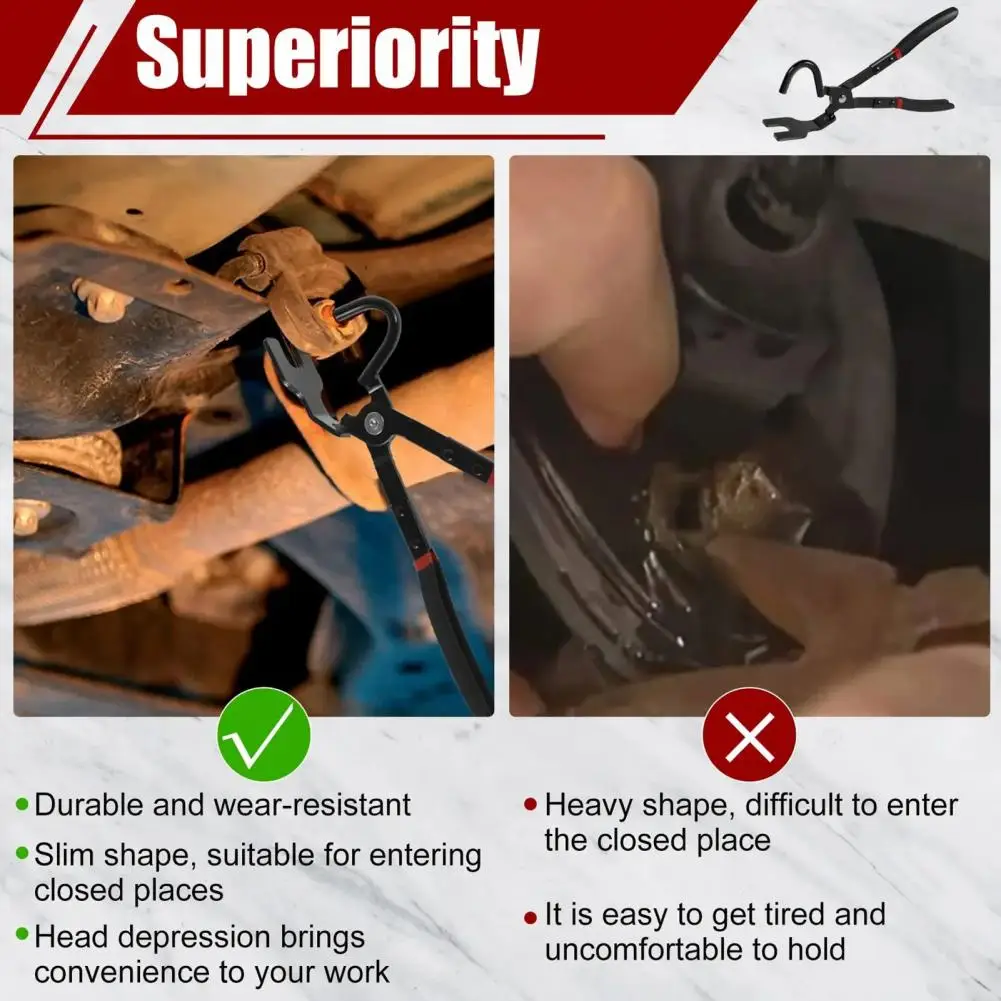 Exhaust Hanger Plier Slip Resistant Exhaust Plier Heavy-duty Exhaust Hanger Removal Tool Rubber Bracket Separation for Cars