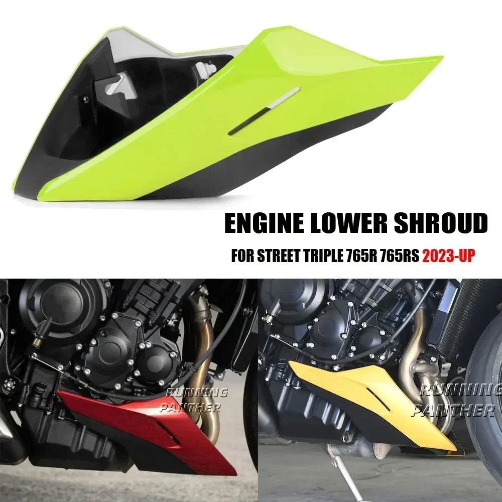 New For Street Triple 765 RS R 765RS 765R 2023 2024 Motorcycle Engine Lower Spoiler Body Fairing Protector Guard Chassis Shield