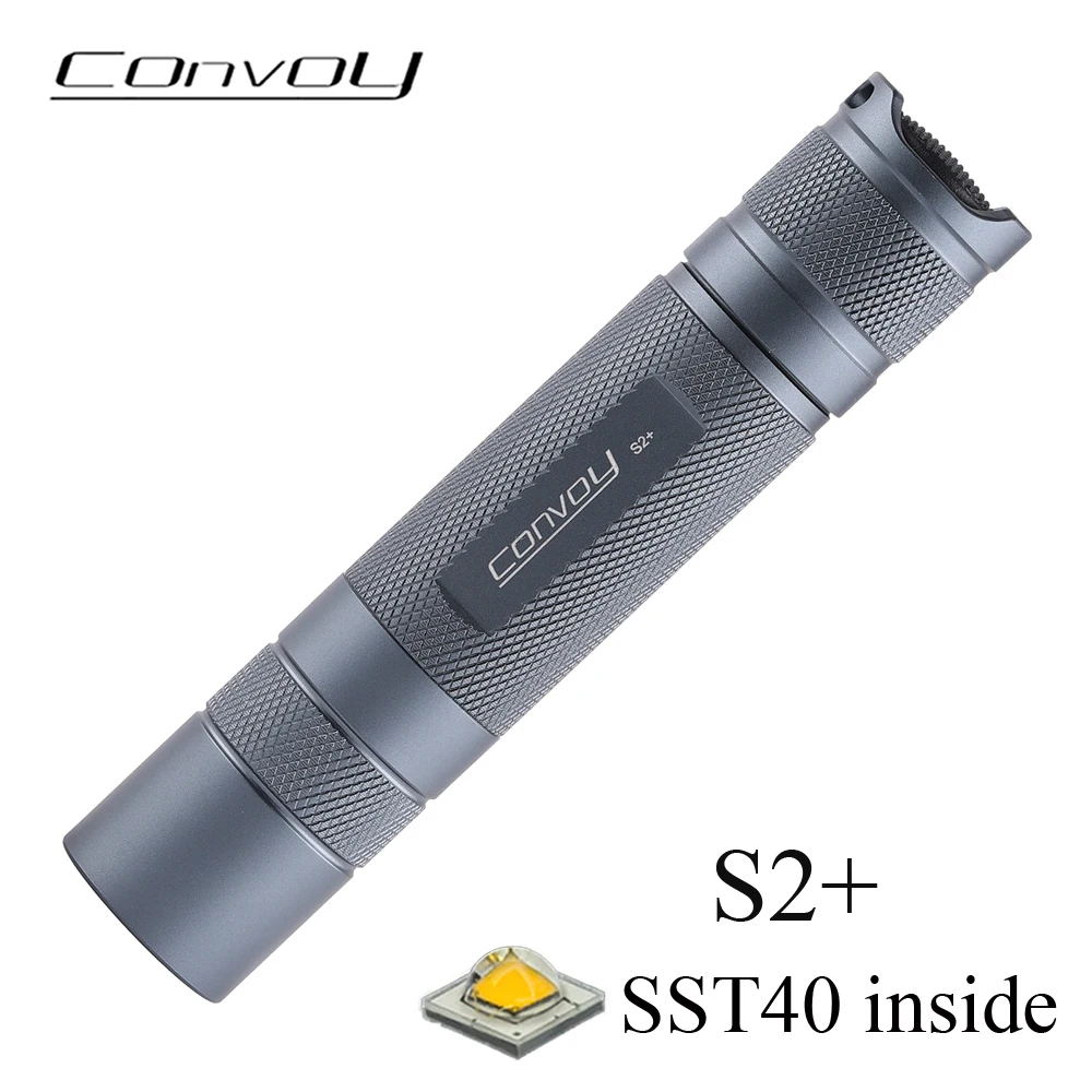 Convoy S2 Plus SST40 Flashlight High Power Linterna Led Mini Torch 1800lm Lanterna Portable Working Camping Fishing Flash Light