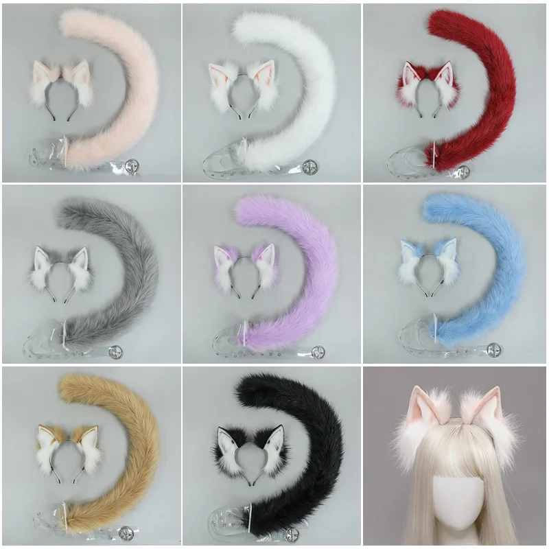 

Handmade Japanese Animal Ears Headband Lolita Headgear Cat Ears Plush Hairpin Hair Accessories Handmade Simulation Animal Ears