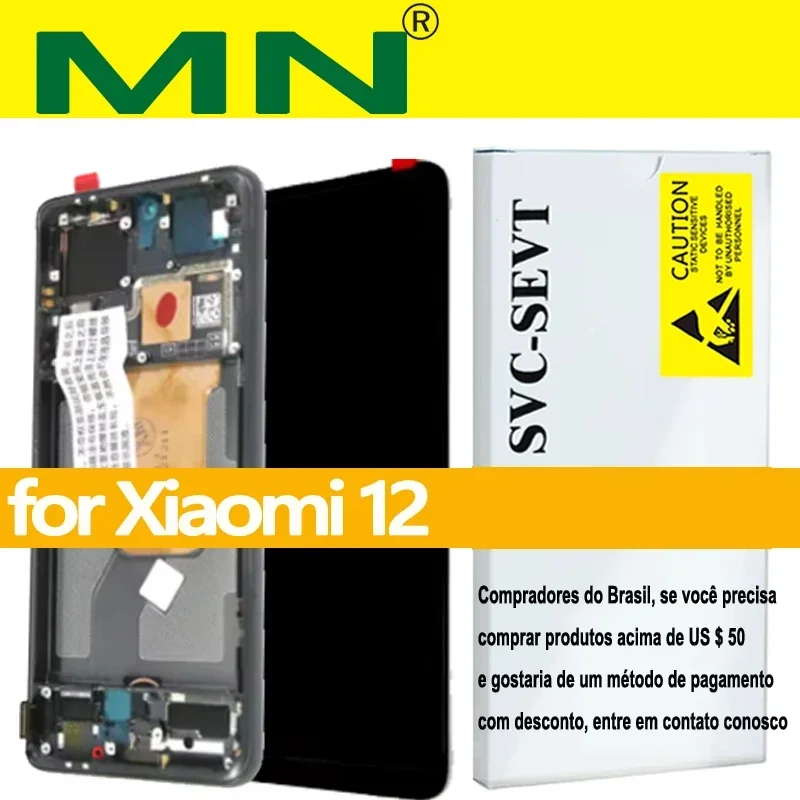 Original 120Hz AMOLED 6.28'' Replacement For Xiaomi Mi 12 12X 12S LCD Display Touch Screen