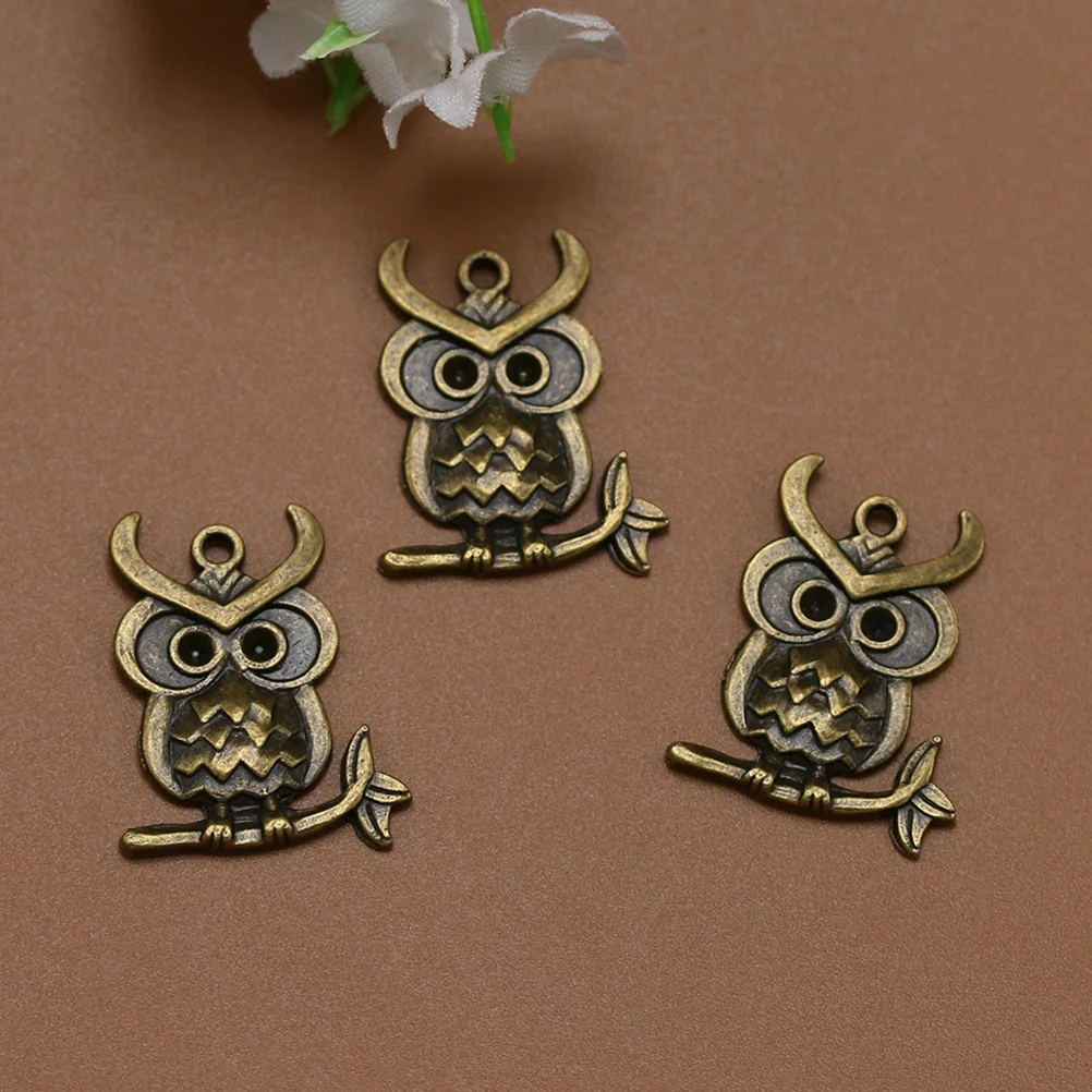 

20Pcs Alloy Owl Pendant Charms Simple Stylish DIY Jewelry Making Accessory for Necklace Bracelet Alloy Pendant Charm