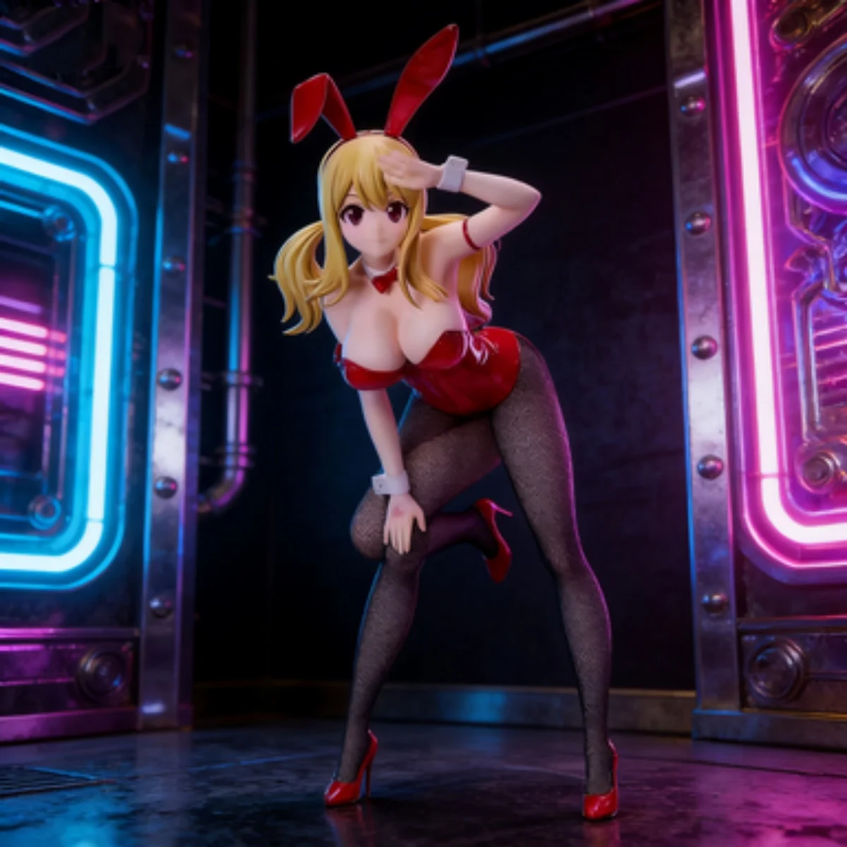 

Fairy Tail Lucy Heartfilia B-style Bunny Ver FREEing Figure PVC Action Figure Toy Game Collectible Model Doll