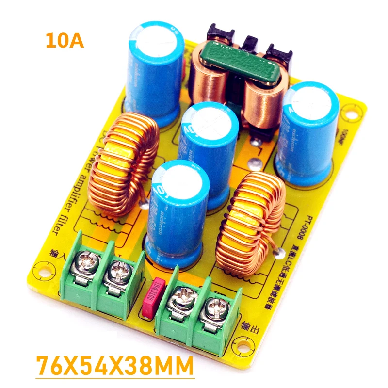 Imagem -04 - Low Pass Filter Eliminar Interferências Eletromagnéticas dc Switching Power Carro Amplificador de Áudio 4a 10a 20a 12v 24v dc lc