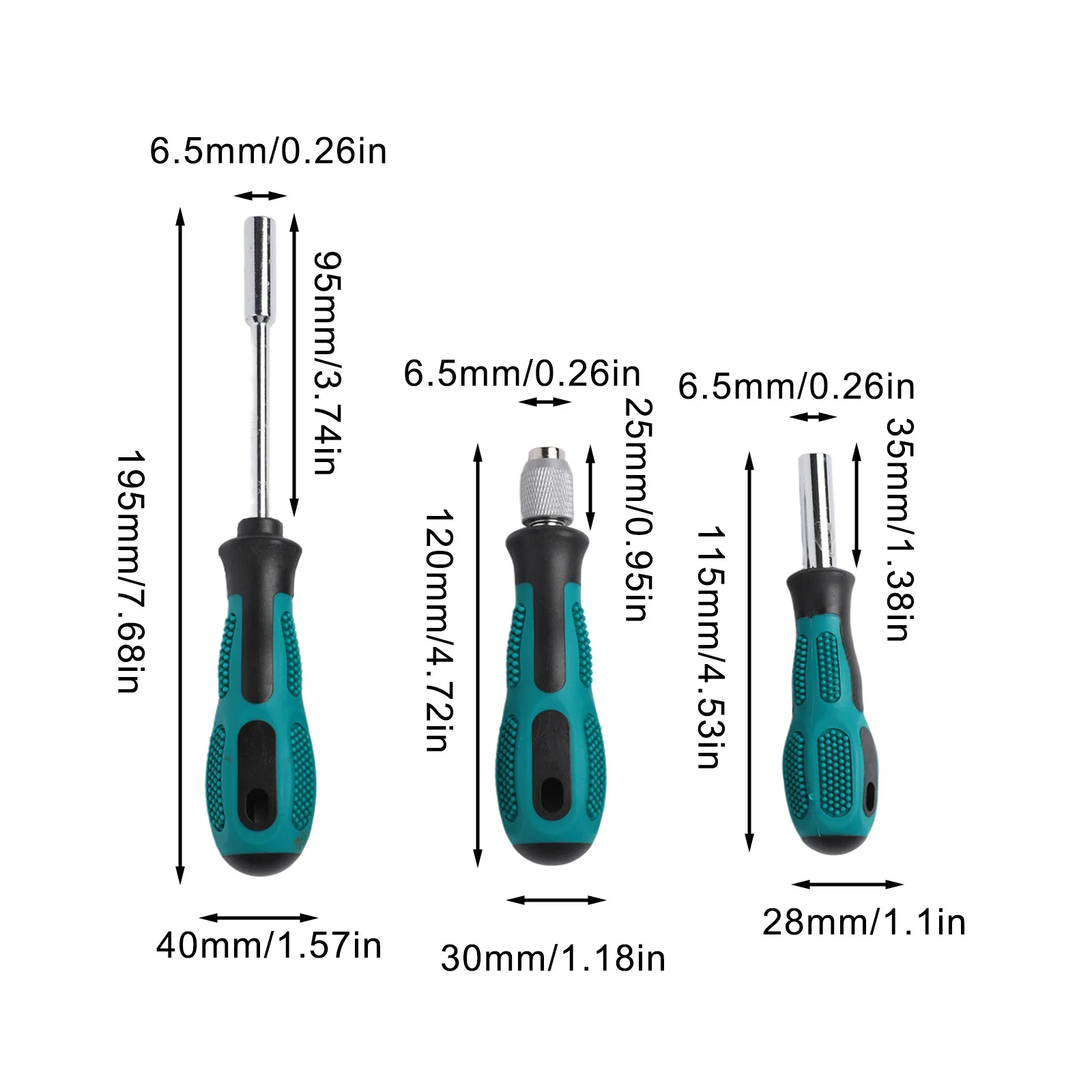 Green Black Screwdriver Handle Kit Ergonomic Non-slip Grip With Self-locking Holder For DIY Home Appliance Maintenance Tools