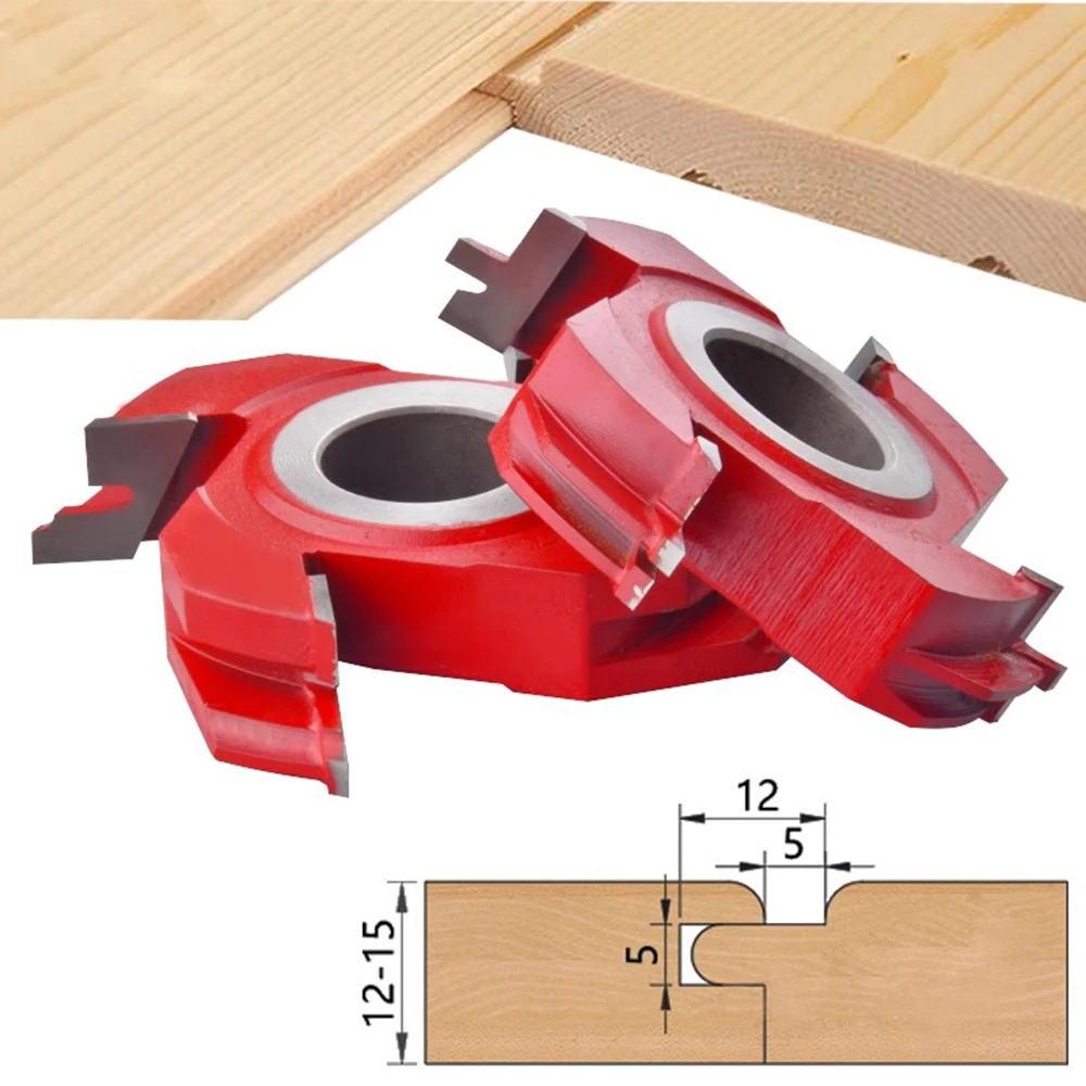 Set Woodworking tool Wall Floor Making Shaper Cutters  Flooring Cutter door frame flat male and female cutter head for solid woo