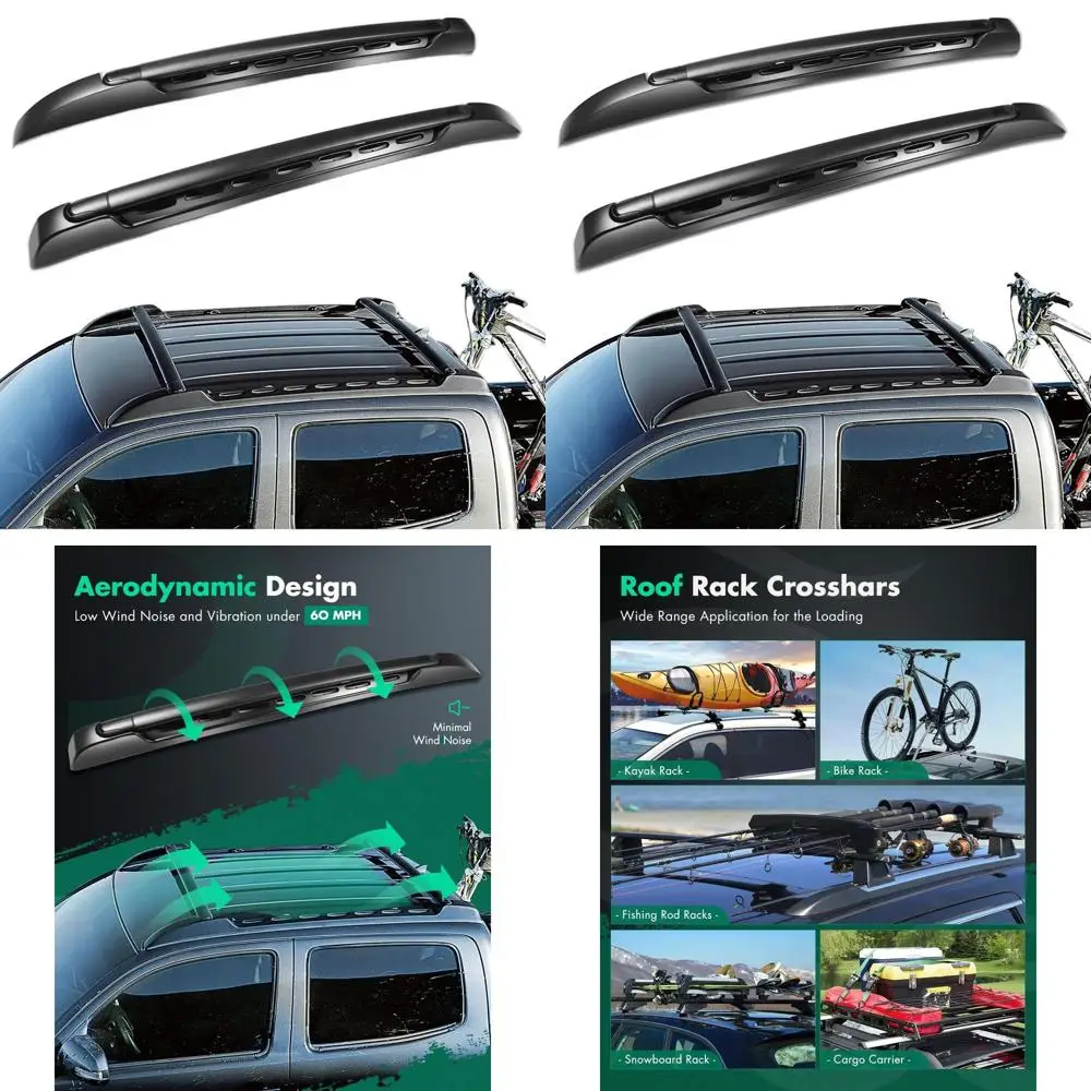 

Aluminum Roof Rack Crossbars for 2005-2022 Toyota Tacoma Double Cab - Rock Rack Rail Set (Not for Access Cab)