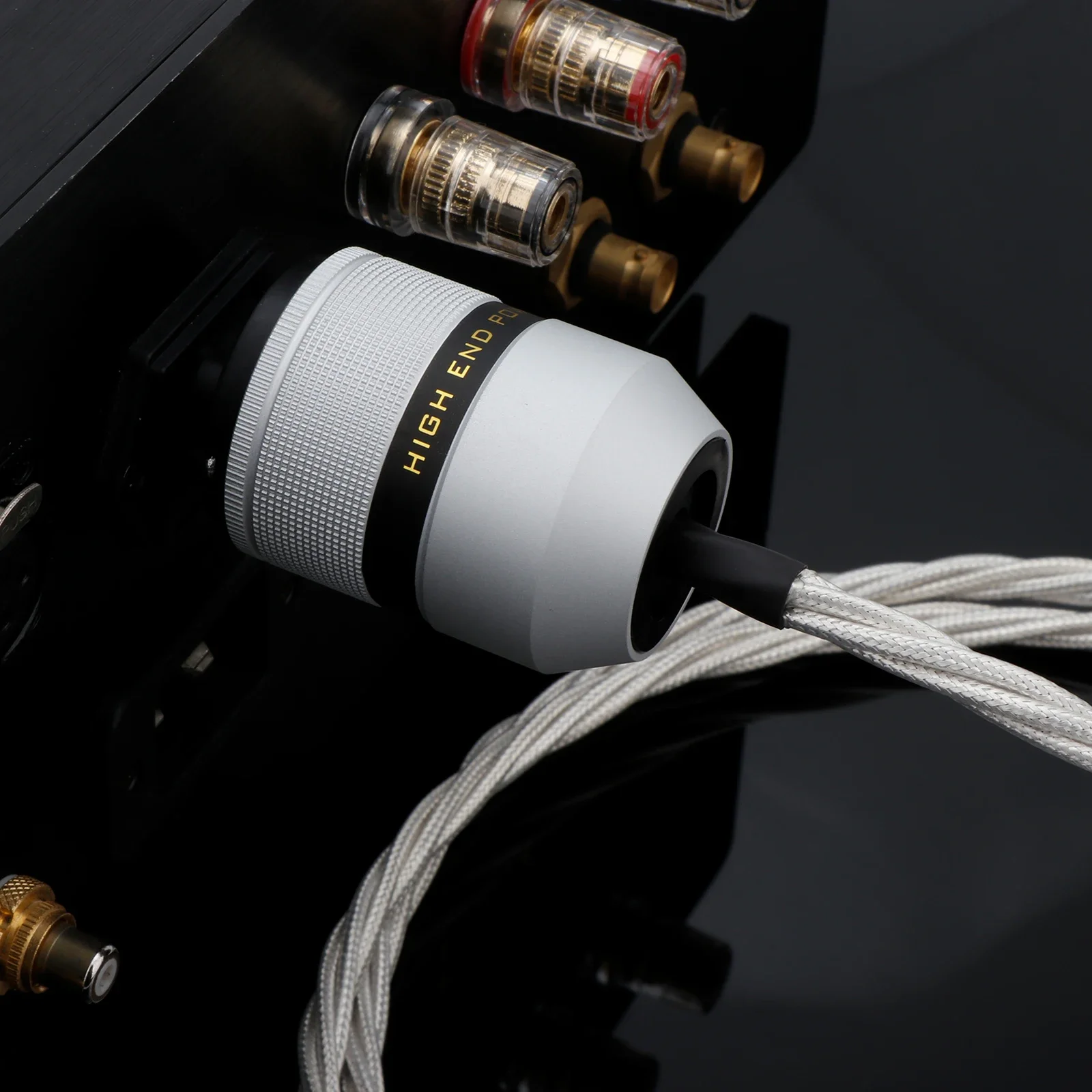 High-Fidelity Power Cable - EU/US/AU Silver Plated 6N OCC Conductor for Audiophile DAC Amplifier and Power Filters with PTFE Ins