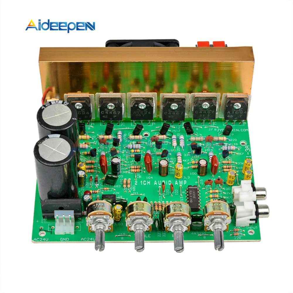 3x80W DX-2.1 Channel High Power Amplifier Board 120W Subwoofer Speaker Amplifier Board for Speaker Theater DIY Speakers