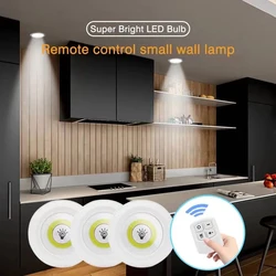 Luz LED regulable para debajo del armario, iluminación nocturna con Control remoto, funciona con pilas