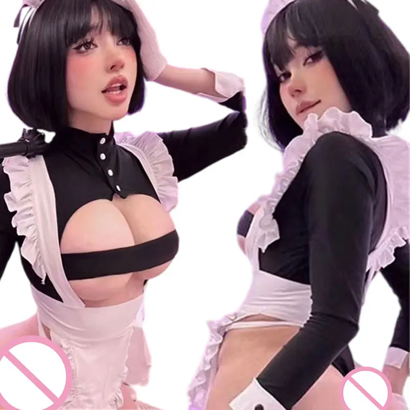 Night Call Cosplay Lingerie Sexy Party Dress Headband Bodysuit Apron Set Luxury Girl Uniform Hot Maid Costume Underwear For Sex
