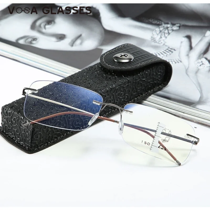 Classic Leather Presbyopic Glasses Case Women Elegant Leather Glasses Box Suitable for Narrower Glasses Sunglasses Case