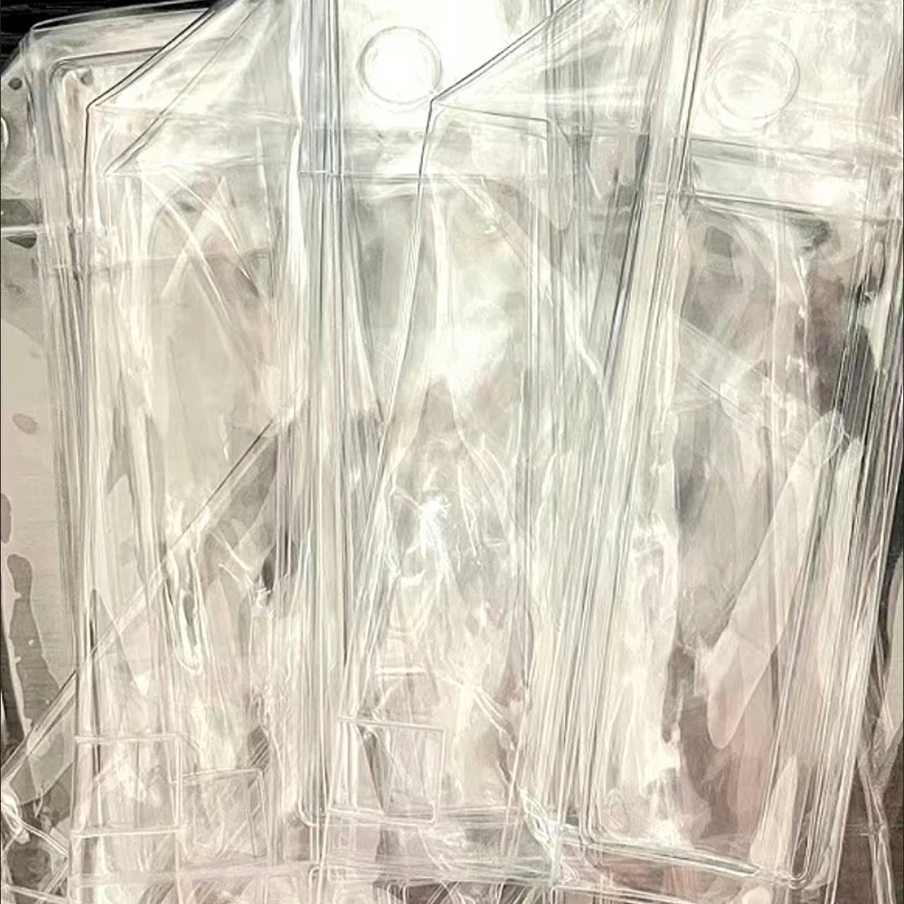 1PC Clear Mystery Box Storage Pouch Transparent Doll Dust Bag Storage Case Portable Doll Toy Organizer Box With Keychain