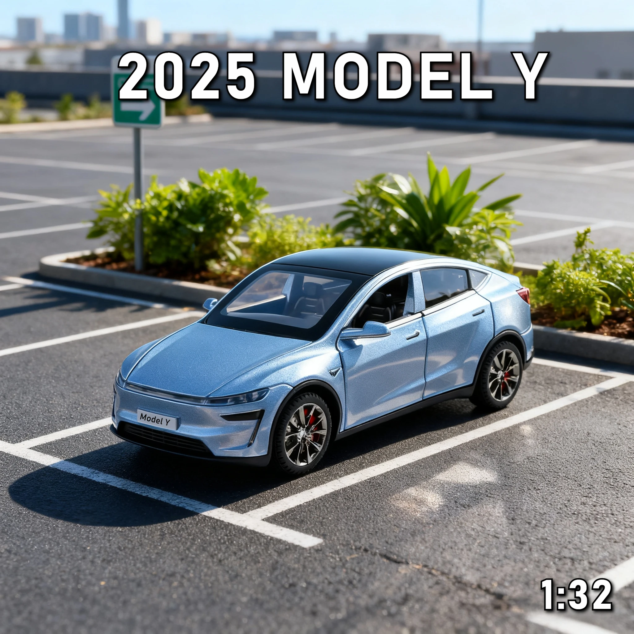 

1:32 2025 Model Y New Energy SUV High Simulation Alloy Model Car Diecasts Metal Casting Sound Light Car For Children Toys Gift