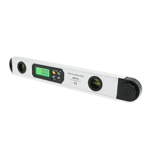 SHAHE 디지털 각도 파인더 각도기 눈금자, 디지털 각도계, 수평 및 수직 레벨 LCD 디스플레이 눈금자, 400mm 225 °
