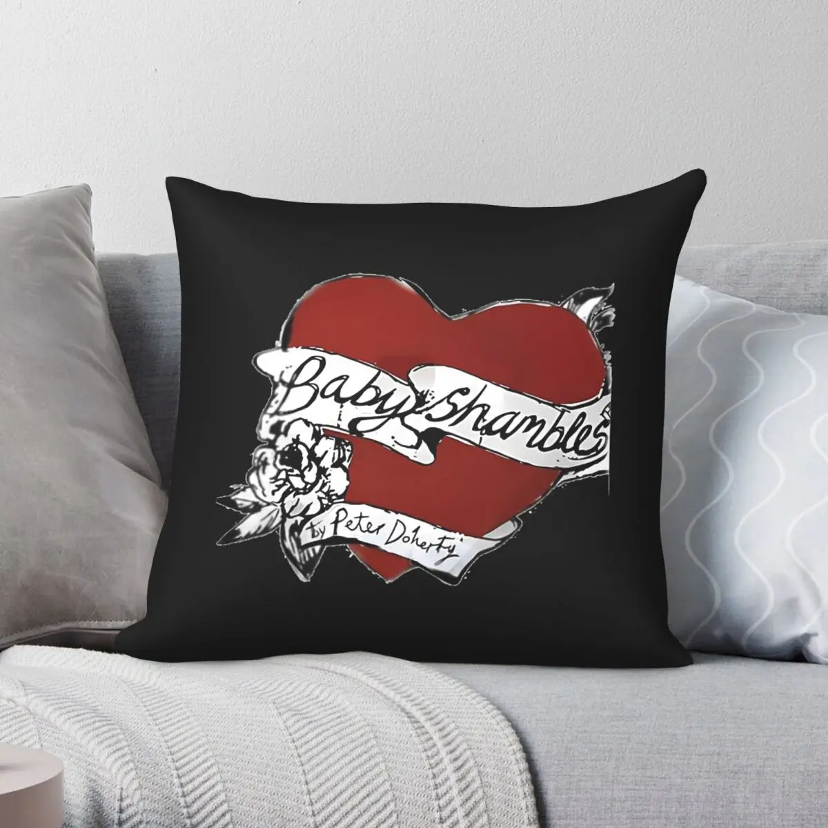 Babyshambles Pete Doherty Heart Square Pillowcase Polyester Linen Velvet Printed Zip Decor Throw Pillow Case Sofa Cushion Cover