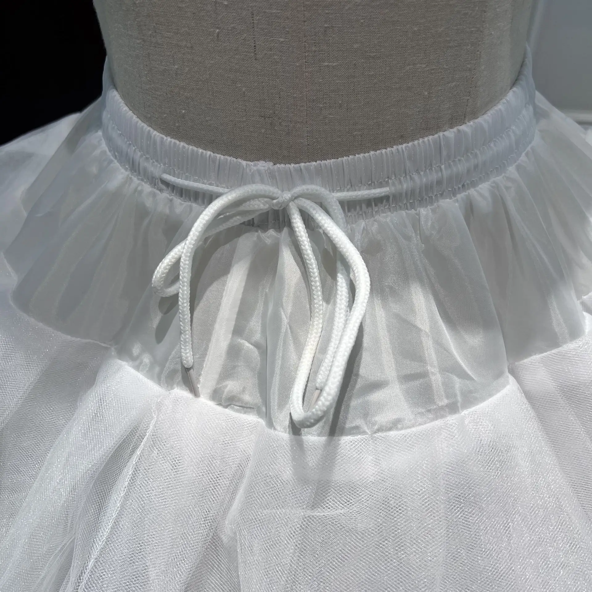 Jupon Ligne A à 4 Cerceaux pour Femme, Sous-Jupe Crinoline, pour Robe de Patiente de Mariage