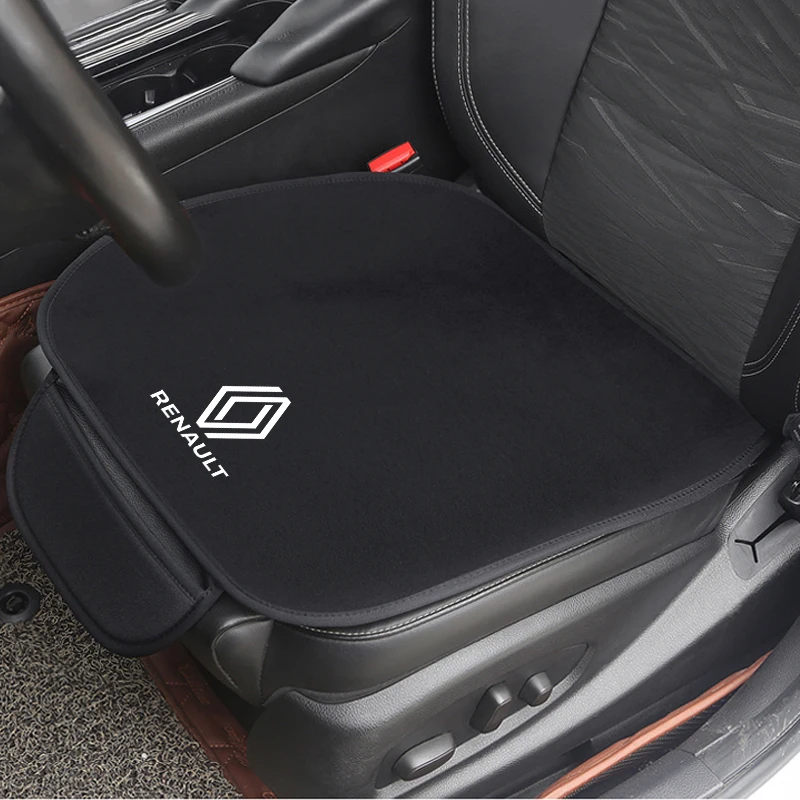 Poduszka na fotel samochodowy antypoślizgowy pokrowiec lodowy jedwab aksamitny plusz dla Renault Sport Duster Megane 2 3 akcesoria Car Styling