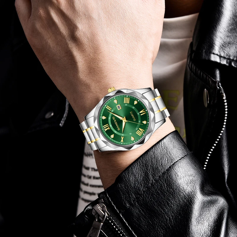 LIGE موضة فاخرة كوارتز ساعات رجالية الأعمال ساعة اليد عادية للرجال مقاوم للماء سوار غير القابل للصدأ تاريخ السيارات Reloj Hombre + صندوق