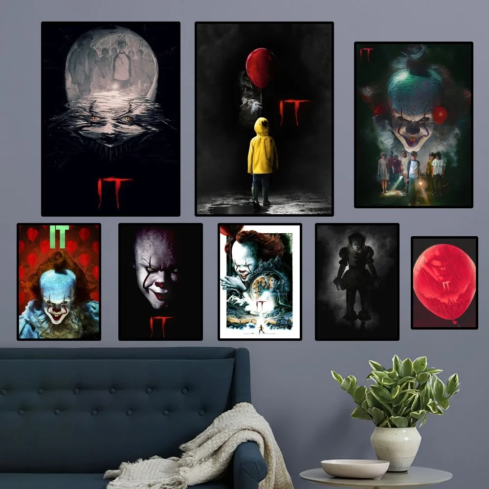 IT It Chapter One Horror Movie Poster Home Room Decor Living Room Bedroom Aesthetic Art Wall Painting Stickers