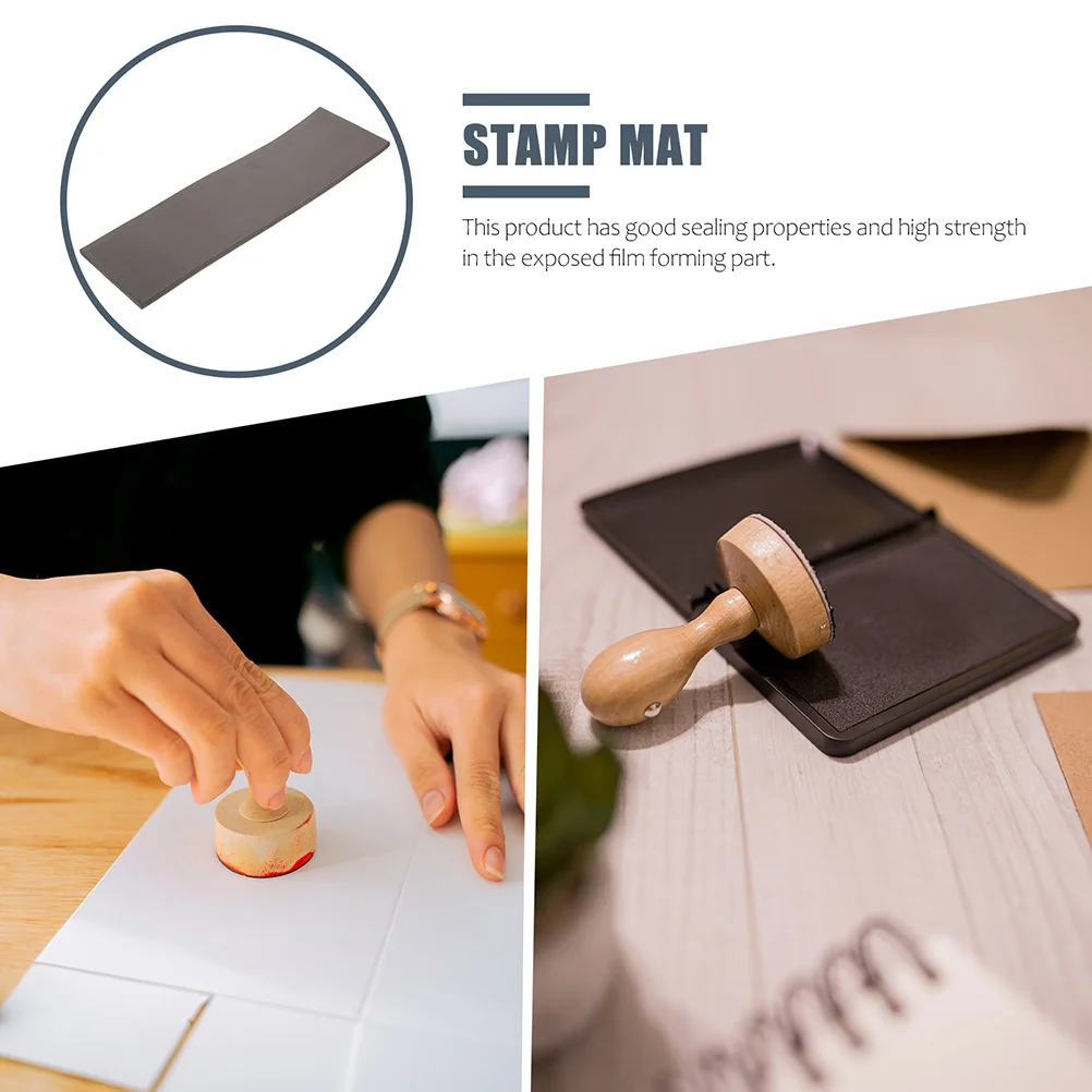 2 Pcs Postage Stamps Pad Cuttable Mat for Print Seal Photosensitive Dark Grey DIY Material