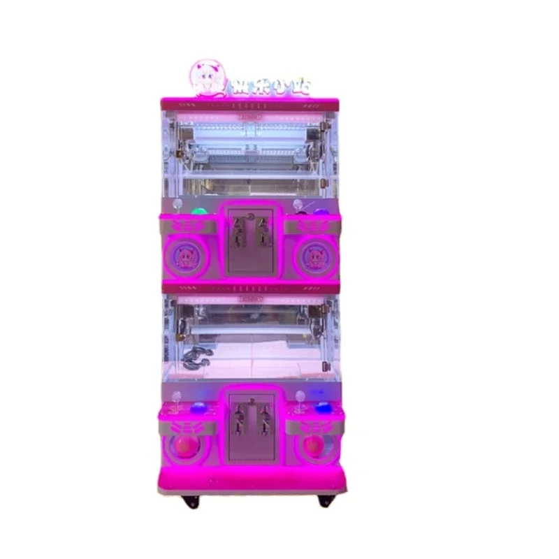 

grabbing machine, single person, two person, small household mini doll clip machine, candy clip machine, coin operated