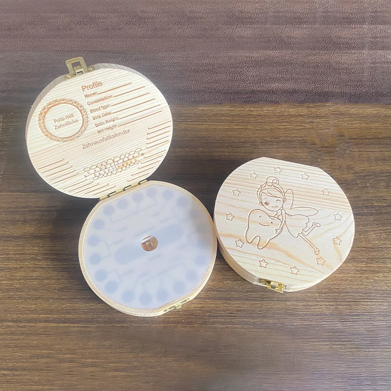 صندوق أسنان الطفل للأطفال مجموعة شعر الطفل صندوق تذكاري لحفظ أسنان الطفل تغليف أسنان الطفل صندوق تذكاري #4