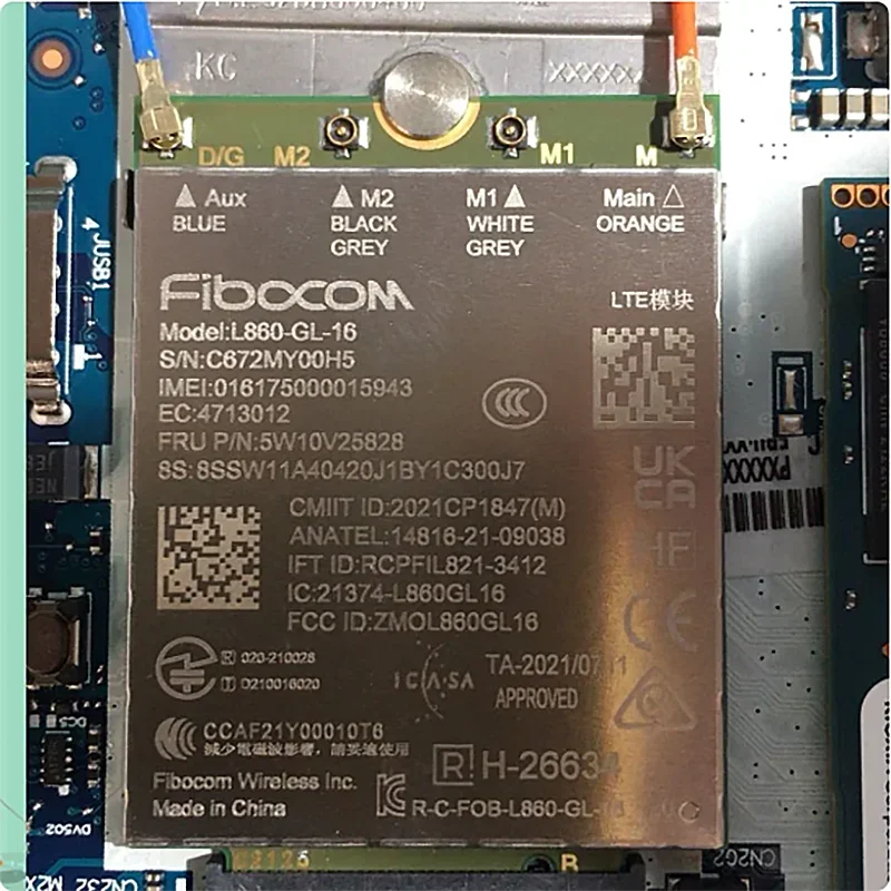 Fibocom L860-GL-16 5W10V25828 LTE Cat16 module voor Thinkpad T14 T14s L14 L15 P14S P15V X13 Yoga Gen3 X1 Nano Gen2 T16 P16S Gen1