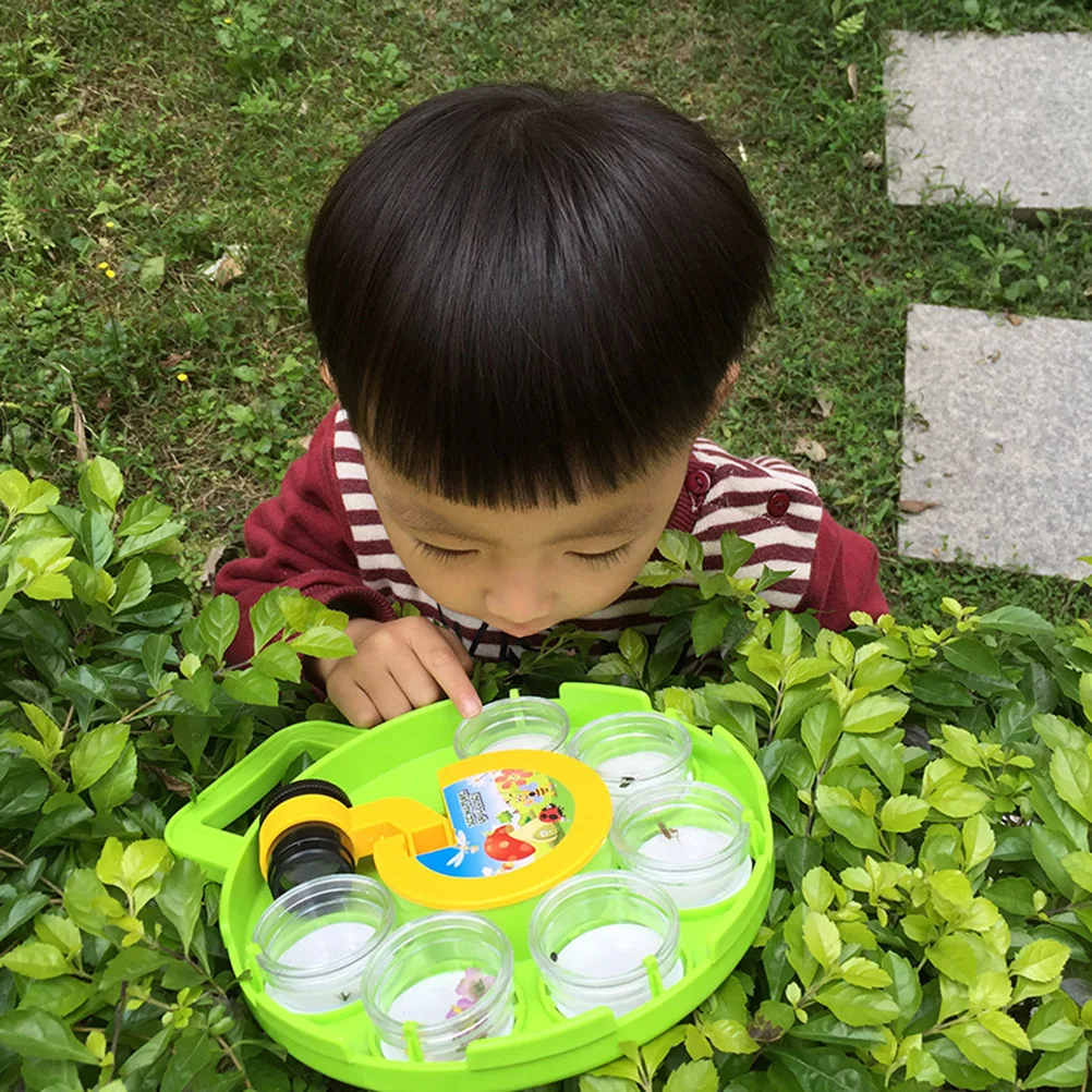 

Children Microscope Insect Plant Viewer Pearlescent Toy Kids Collecting Insects Leaves Flowers Rocks Shells Minerals Observer