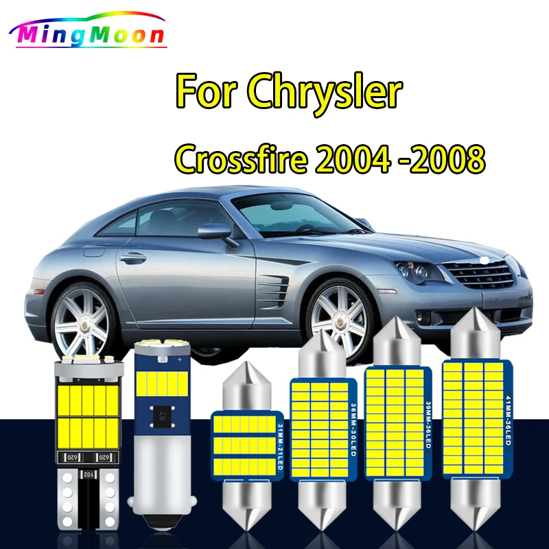 クライスラー用LEDインテリアライトキット,2004, 2005, 2006, 2007, 2008, 8個の車の電球アクセサリー